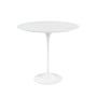 Knoll - Saarinen Tulip Table d'appoint ronde, H 52 x Ø 41 cm, stratifié blanc / blanc