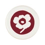 Marimekko - Oiva Unikko Assiette, Ø 25 cm, blanc / dark cherry / marron