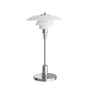 Louis Poulsen - PH 2/1 Portable Lampe de table LED rechargeable, chrome / verre opale