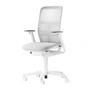 Wilkhahn - AT 187/71 Siège pivotant de bureau en maille sans extension de la profondeur d'assise, blanc / gris clair (moquette)