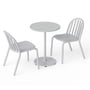 Fatboy - Fred's Outdoor table Ø 60 cm + chaise (set de 2), gris clair (édition exclusive)