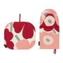 Marimekko - Pieni Unikko Gant de four & Maniques, cotton / dark cherry / rose (set de 2)