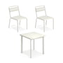 Emu - Star Outdoor Table 70 x 70 cm + chaise (set de 2), blanc