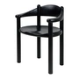 Gubi - Daumiller Chaise avec accoudoirs, pin brun / noir