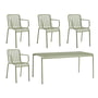 Hay - Palissade Table + 4x Armchair, sauge (édition exclusive)