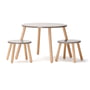 Kids Concept - Table et tabouret, marron clair