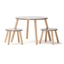 Kids Concept - Table et tabouret, marron clair