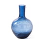 Pols Potten - Crackled Glass Ball Body Vase S, bleu foncé