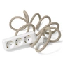 NUD Collection - Extension Cord triple prise, natural linen (TT-00)