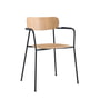 Andersen Furniture - Scope Chaise avec accoudoirs, structure noire / chêne teinté blanc