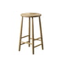 FDB Møbler - Jørgen Bækmark Tabouret de bar J165C, H 65 cm, chêne naturel / ficelle de papier