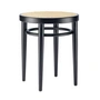 Thonet - 214 RH Tabouret, cannage avec tissu de soutien synthétique / hêtre noir (TP 29)