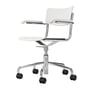 Thonet - S 43 FDR Chaise de bureau avec accoudoirs, chrome / hêtre teinté blanc (TP 200)