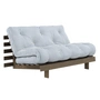Karup Design - Roots Canapé-lit, 140 x 200 cm, pin brun carbone / beach blue