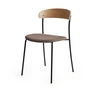 New Works - Missing Chaise, chêne laqué / acier laqué époxy noir / Barnum Dark Taupe 10