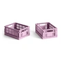 HAY - Colour Crate Panier Mini, 17 x 13 cm, dusty rose, recycled (set de 2)