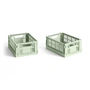 HAY - Colour Crate Panier Mini, 17 x 13 cm, mint, recycled (set de 2)