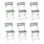 Fermob - Bistro Chaise pliante en métal, cactus (lot de 6)