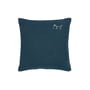 Nobodinoz - L1N0 Coussin, 45 x 45 cm, bleu foncé (brodé)