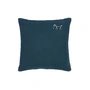 Nobodinoz - L1N0 Coussin, 45 x 45 cm, bleu foncé (brodé)