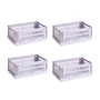 HAY - Colour Crate Panier S, 26,5 x 17 cm, lavender, recycled (set de 4)