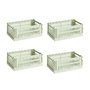 HAY - Colour Crate Panier S, 26,5 x 17 cm, mint, recycled (set de 4)