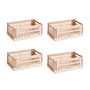 HAY - Colour Crate Panier S, 26,5 x 17 cm, powder, recycled (set de 4)