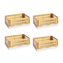 HAY - Colour Crate Mix Panier S, 26,5 x 17 cm, golden yellow, recycled (set de 4)