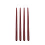 Broste Copenhagen - Smooth Bougie, H 38 cm, rouge (set de 4)