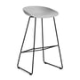 Hay - About A Stool AAS 38 Tabouret de bar H 85, noir / concrete grey 2. 0 (patins en feutre)