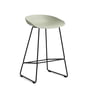 Hay - About A Stool AAS 38 Tabouret de bar H 76, noir / pastel green 2. 0 (patins en feutre)