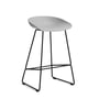 Hay - About A Stool AAS 38 Tabouret de bar H 76, noir / concrete grey 2. 0 (patins en feutre)