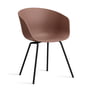 Hay - About A Chair AAC 26 , noir / soft brick 2. 0 (patins en feutre)