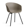 HAY - About A Chair AAC 26 , noir / kaki 2. 0 (patins en plastique)