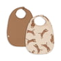 Konges Sløjd - Bavoirs, tigre / noix de coco grillée (lot de 2)