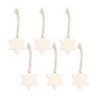 HEY-SIGN - Pendentif étoile, blanc laine (lot de 6)