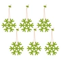 HEY-SIGN - Pendentif Cristal de neige, vert mai (lot de 6)