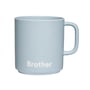 Design Letters - VIP Favourite Tasse en porcelaine avec anse, Brother / light blue