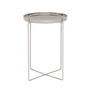 e15 - Habibi Table d'appoint H 47 cm / Ø 37 cm, acier inoxydable poli