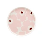 Marimekko - Oiva Unikko Assiette Ø 20 cm, blanc / light pink / chestnut