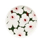 Marimekko - Oiva Unikko Assiette, Ø 25 cm, blanc / vert foncé / light pink