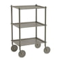 Muuto - Flow Outdoor Chariot d'appoint, 3 étages, taupe