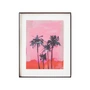 HKliving - Cadre acrylique avec image Palms, 40 x 50 cm, marron