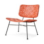 HKliving - Fauteuil lounge en rotin, rouge cerise