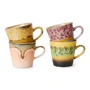 HKliving - 70's Americano Tasses, 260 ml, radiant (set de 4)