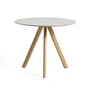 HAY - Copenhague CPH20 2. 0 Table Ø 90 cm, chêne laqué / linoléum blanc cassé
