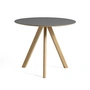 HAY - Copenhague CPH20 2. 0 Table Ø 90 cm, chêne laqué / linoléum gris