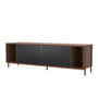 Hartô - Gabin Sideboard 162 x 49 cm, noyer naturel / gris ardoise