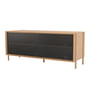 Hartô - Gabin Sideboard 122 x 49 cm, chêne naturel / gris ardoise