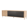 Hartô - Gabin Sideboard avec tiroirs, 162 x 49 cm, chêne naturel / gris ardoise